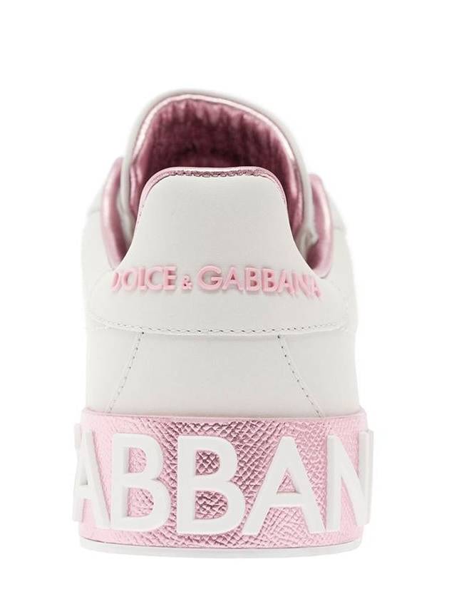 Portofino low-top sneakers white pink - DOLCE&GABBANA - BALAAN 5