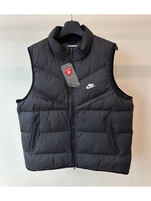 Embroidered Logo Padded Vest Black - NIKE - BALAAN 8