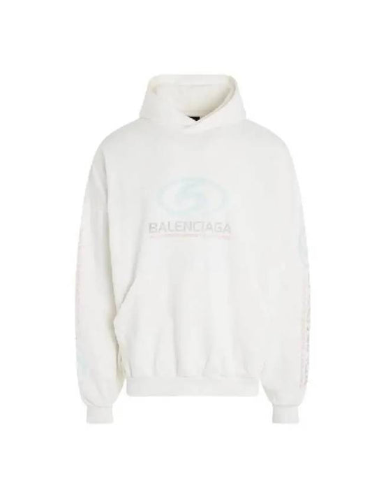 Surfer Logo Print Cotton Hoodie White - BALENCIAGA - BALAAN 2