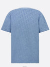 Oblique Terry Cotton Relaxed Fit Short Sleeve T-Shirt Blue - DIOR - BALAAN 7