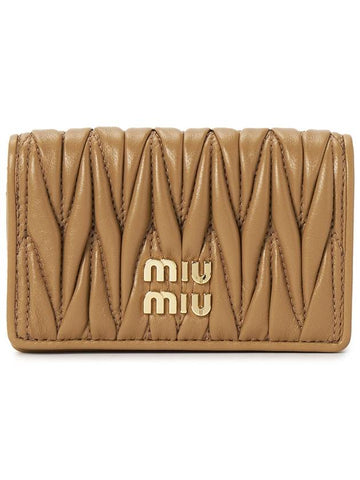 Matelasse Women s Card Wallet 5MC122 2FPP F098L - MIU MIU - BALAAN 1