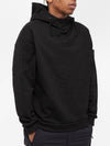 Ghost Piece Cotton Fleece Hoodie Black - STONE ISLAND - BALAAN 3