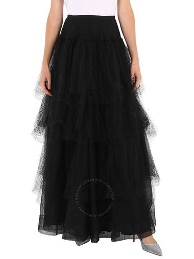 Burberry Ladies Black Tulle Tiered Skirt, Brand Size 6 (US Size 4) - BURBERRY - BALAAN 1