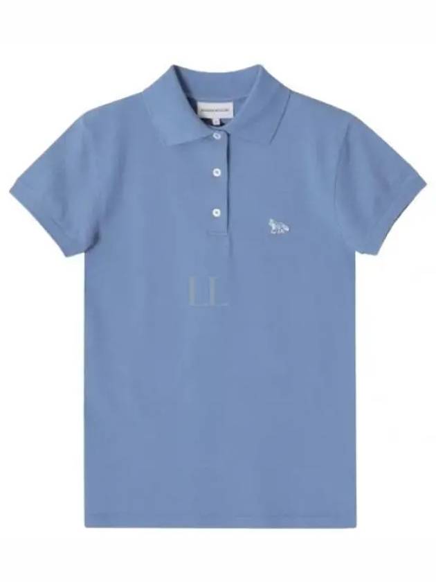 Baby Fox Patch Regular Polo Shirt Blue - MAISON KITSUNE - BALAAN 2