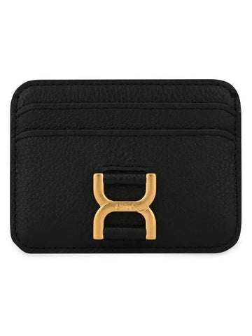 Marcie Leather Card Wallet Black - CHLOE - BALAAN 1