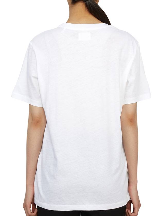 Zewel Print Cotton Short Sleeve T-Shirt White - ISABEL MARANT - BALAAN 7