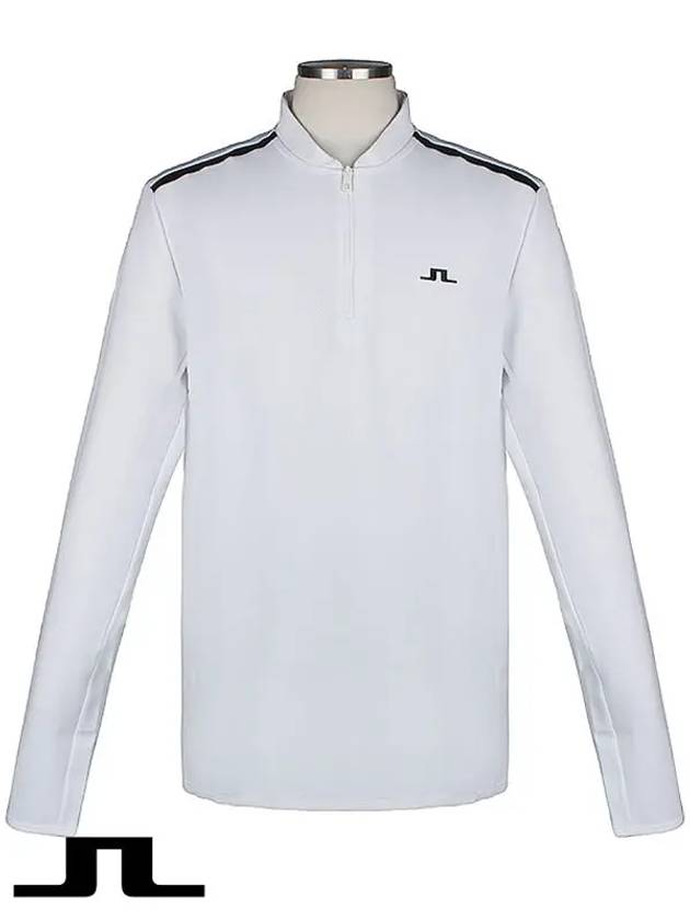 Tech Bridge Layer Half Zip Up Long Sleeve T-Shirt White - J.LINDEBERG - BALAAN 3