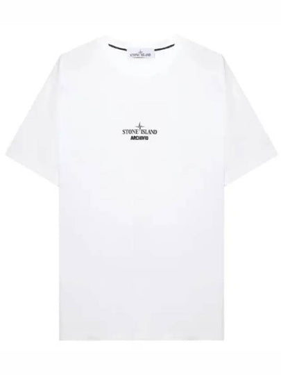 Archibio PVC Print Short Sleeve T-Shirt White - STONE ISLAND - BALAAN 2