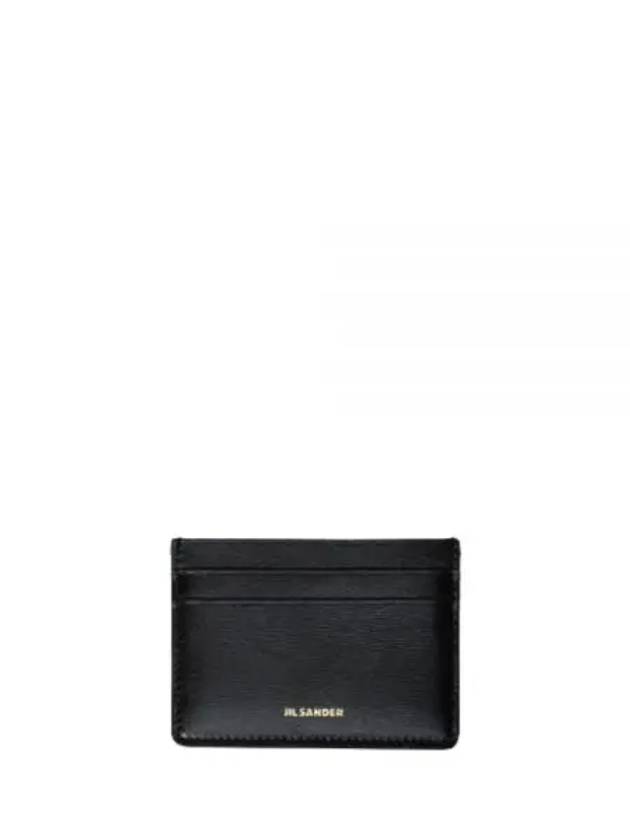 Logo Leather Card Wallet Black - JIL SANDER - BALAAN 2