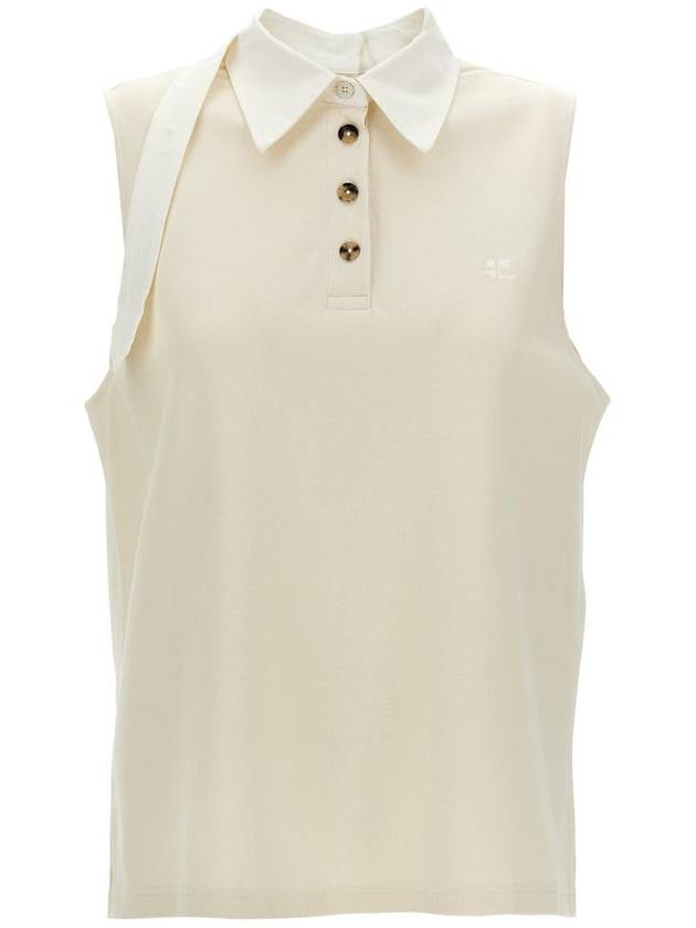 Courrèges 'Sangle Sleeveless' Polo Shirt - COURREGES - BALAAN 1