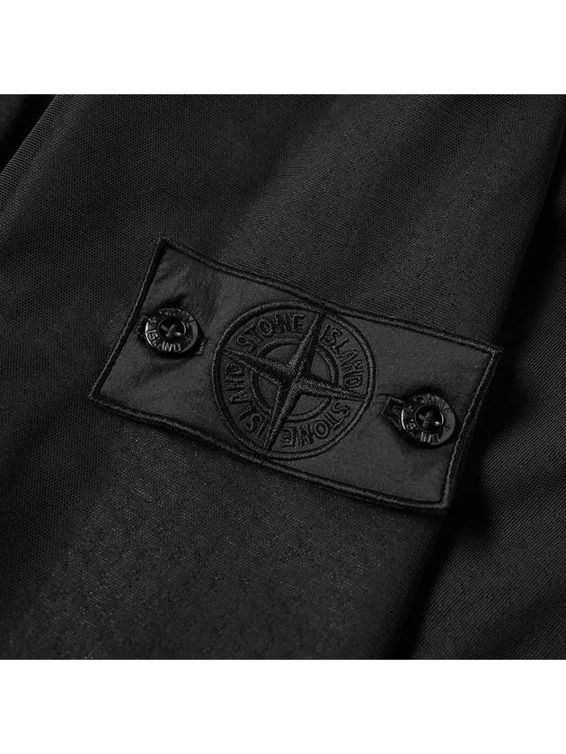 Shadow Waffen Patch Linen Mesh Zip-up Jacket Black - STONE ISLAND - BALAAN 4