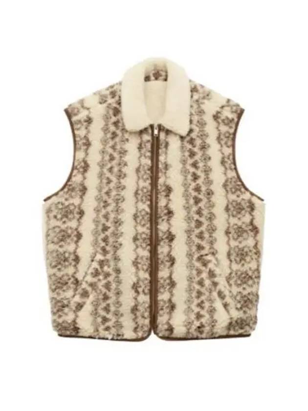 Max Print Shearling Vest Ecru Brown - ISABEL MARANT - BALAAN 1