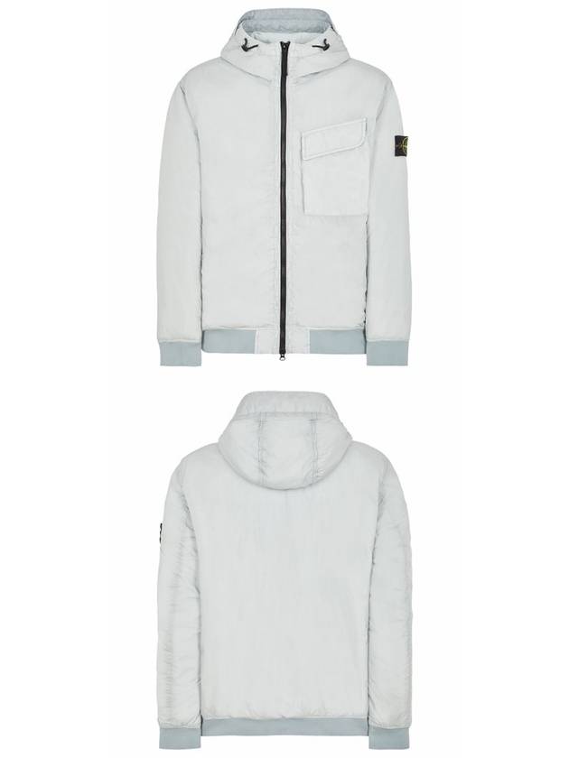 Wappen Patch Nylon Crinklips Hooded Jacket Light Grey - STONE ISLAND - BALAAN 5