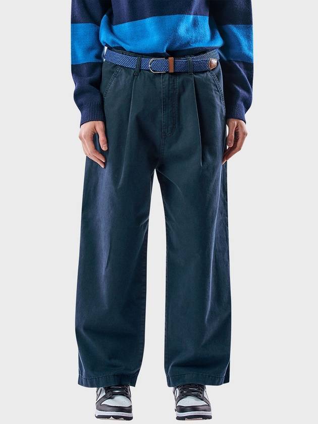 Real chino washed wide crop pants_Navy - PHILOGRAM - BALAAN 1