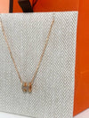 Mini Pop H Pendant Rose Gold & Marron Glace - HERMES - BALAAN 4