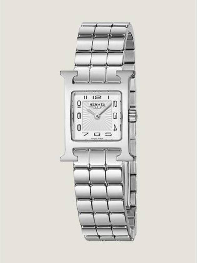 H Heure Mini Model 21mm Watch Silver - HERMES - BALAAN 4