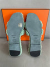 Oran Shearing Sandals Vert Deau - HERMES - BALAAN 8