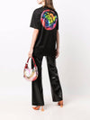 logo bag smiley print short sleeve t-shirt black - VERSACE - BALAAN.