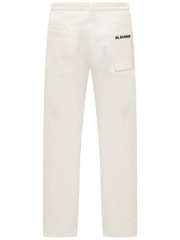 Denim Straight Pants J23KA0101J46544 102 WHITE - JIL SANDER - BALAAN 3