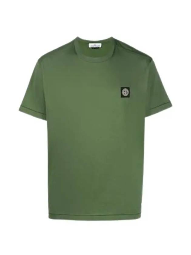 Wappen Logo Patch Short Sleeve T-Shirt Dark Green - STONE ISLAND - BALAAN 3