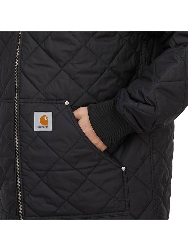 Myton Liner Diamond Quilt Zip-Up Jacket Black - CARHARTT WIP - BALAAN 8