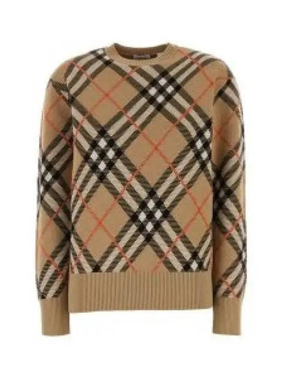 Vintage Check Intarsia Knit Top Beige - BURBERRY - BALAAN 2