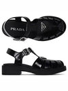 Brushed Leather Fisherman Sandals Black - PRADA - BALAAN 6