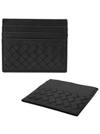 Intrecciato Weaving Card Wallet Black - BOTTEGA VENETA - BALAAN 2