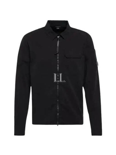 Men's Chrome R Over Shirt Zip Up Jacket Black - CP COMPANY - BALAAN 2