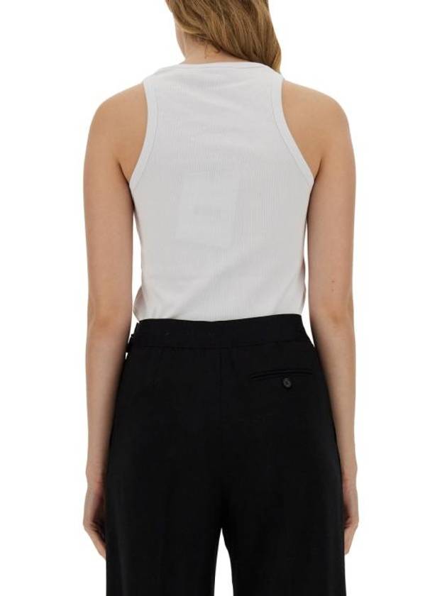 Embroidered Logo Sleeveless White - MSGM - BALAAN 4