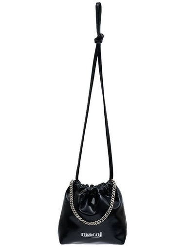 CHAIN STRING MINI CROSS BAG BLACK - MACNI - BALAAN 1