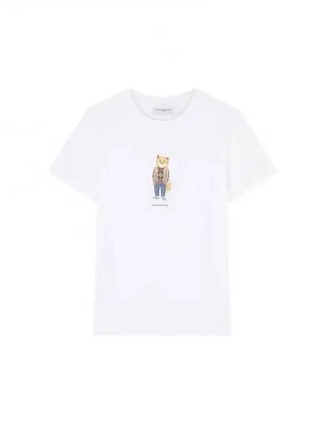 Dressed Fox Print Short Sleeve T-Shirt White - MAISON KITSUNE - BALAAN 2