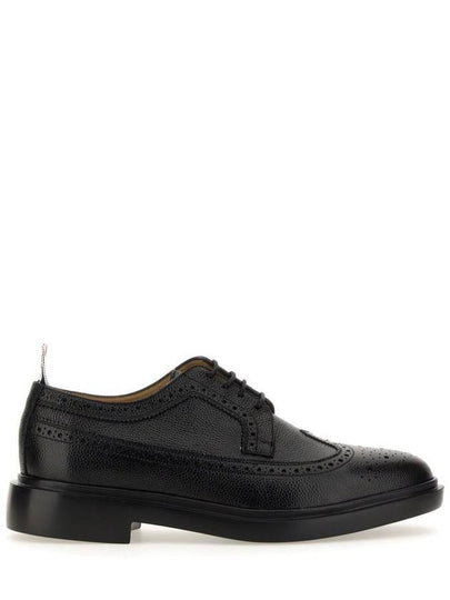 Men's Classic Long Wing Brogue Lace Up Brogue Shoes Black - THOM BROWNE - BALAAN 2