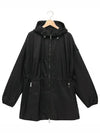 Women's Wete Hooded Jacket Black - MONCLER - BALAAN 2