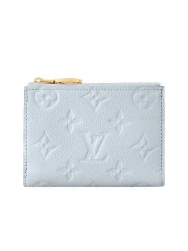 Lisa Monogram Leather Half Wallet Blue - LOUIS VUITTON - BALAAN 1