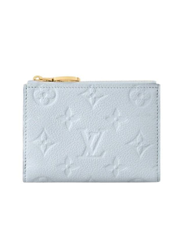 Lisa Monogram Leather Half Wallet Blue - LOUIS VUITTON - BALAAN 1