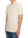 Men's Bron Collar Cotton Short Sleeve Polo Shirt Beige - THEORY - BALAAN 3