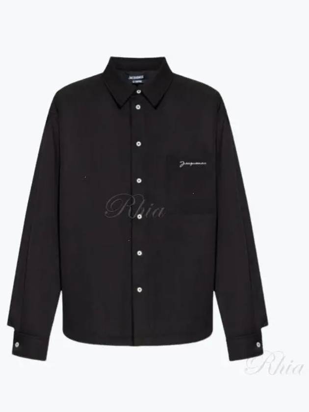 La Chemise Boulanger Puffed Long Sleeve Shirt Black - JACQUEMUS - BALAAN 2