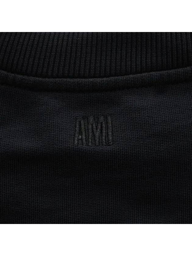 Small Heart Logo Sweatshirt Black - AMI - BALAAN 8