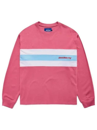 Long sleeve striped t shirt pink - AWAKE NY - BALAAN 1