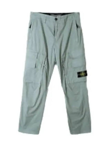 Stretch cotton gabardine multi pocket cargo pants regular fit - STONE ISLAND - BALAAN 1