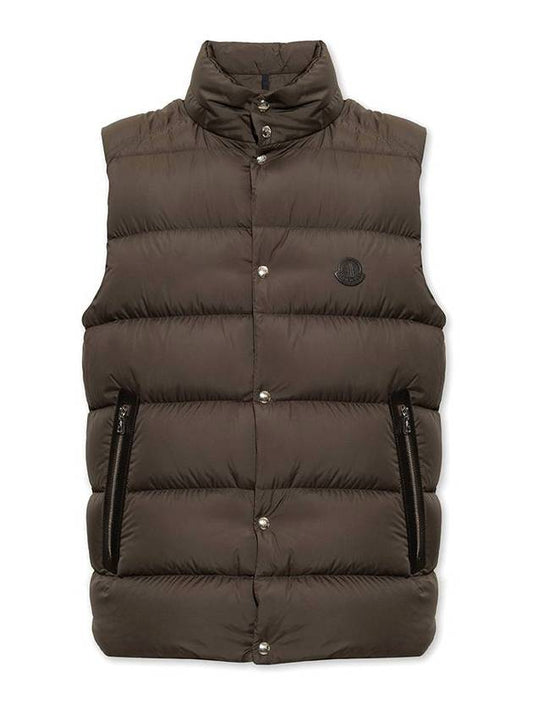 Herniaire logo patch padded vest green - MONCLER - BALAAN 1