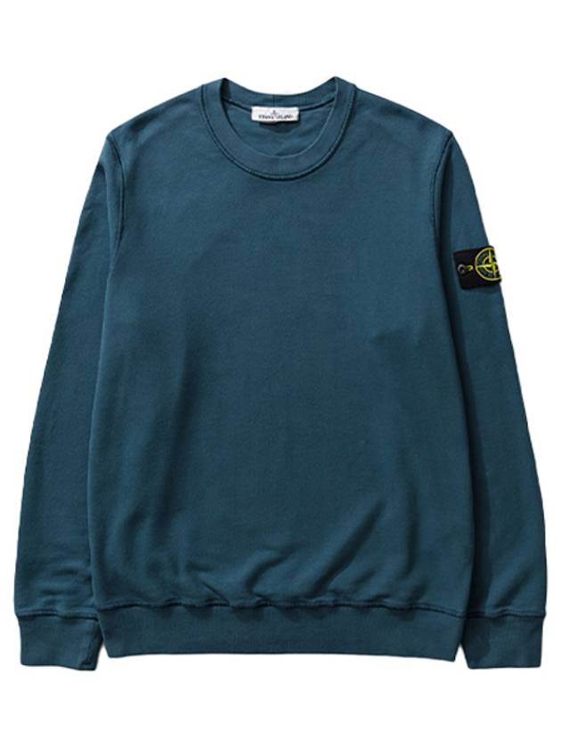 Wappen Patch Crewneck Sweatshirt Emerald Blue - STONE ISLAND - BALAAN 2