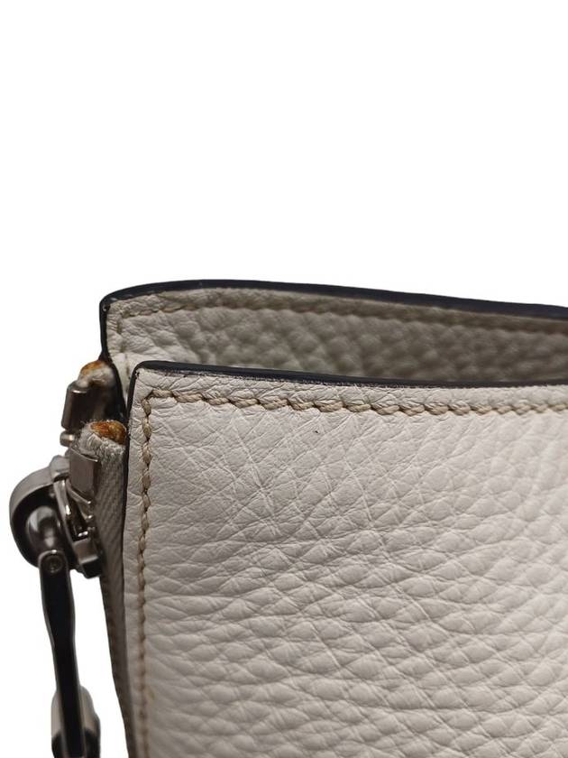 Women s 1BG099 Side Zipper Vitello White Shoulder Bag - PRADA - BALAAN 8