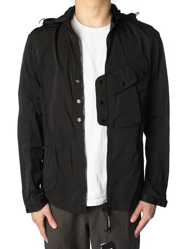 Men's Chrome R Goggles Hooded Jacket Black - CP COMPANY - BALAAN 4