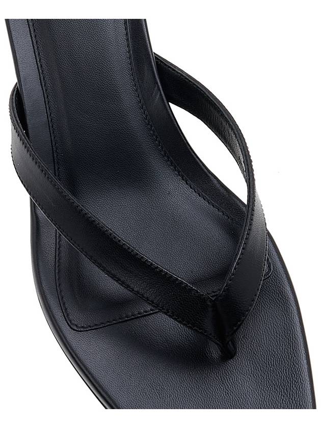 leather heel flip flops black - TOTEME - BALAAN 9