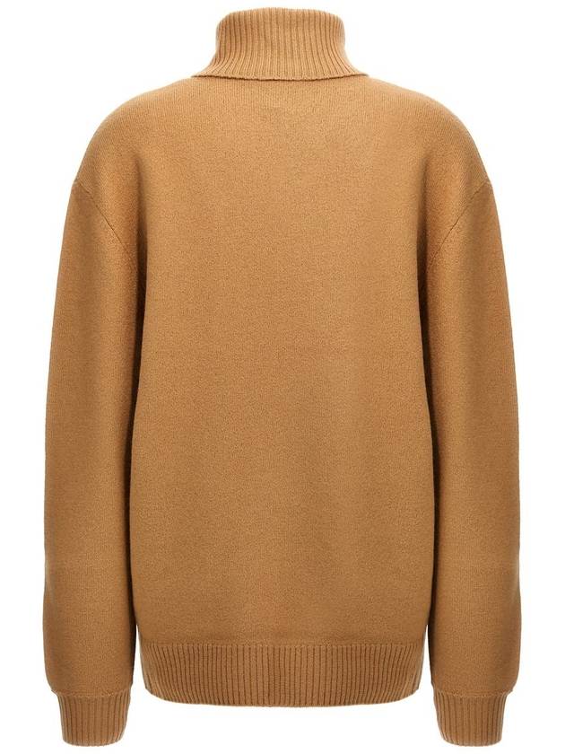 Logo Knitted Wool Turtleneck Camel - A.P.C. - BALAAN 3