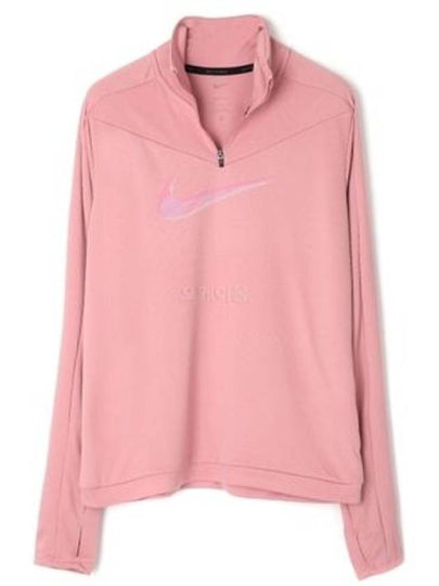 Nike Dri-FIT Swoosh Long Sleeve T-Shirt Pink - NIKE - BALAAN 2