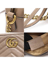 448065 Nude Beige Matelasse Chevron Gold Plated GG Marmont Mini Cross Bag - GUCCI - BALAAN 7