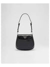 Cleo Brushed Leather Mini Shoulder Bag Black - PRADA - BALAAN 2